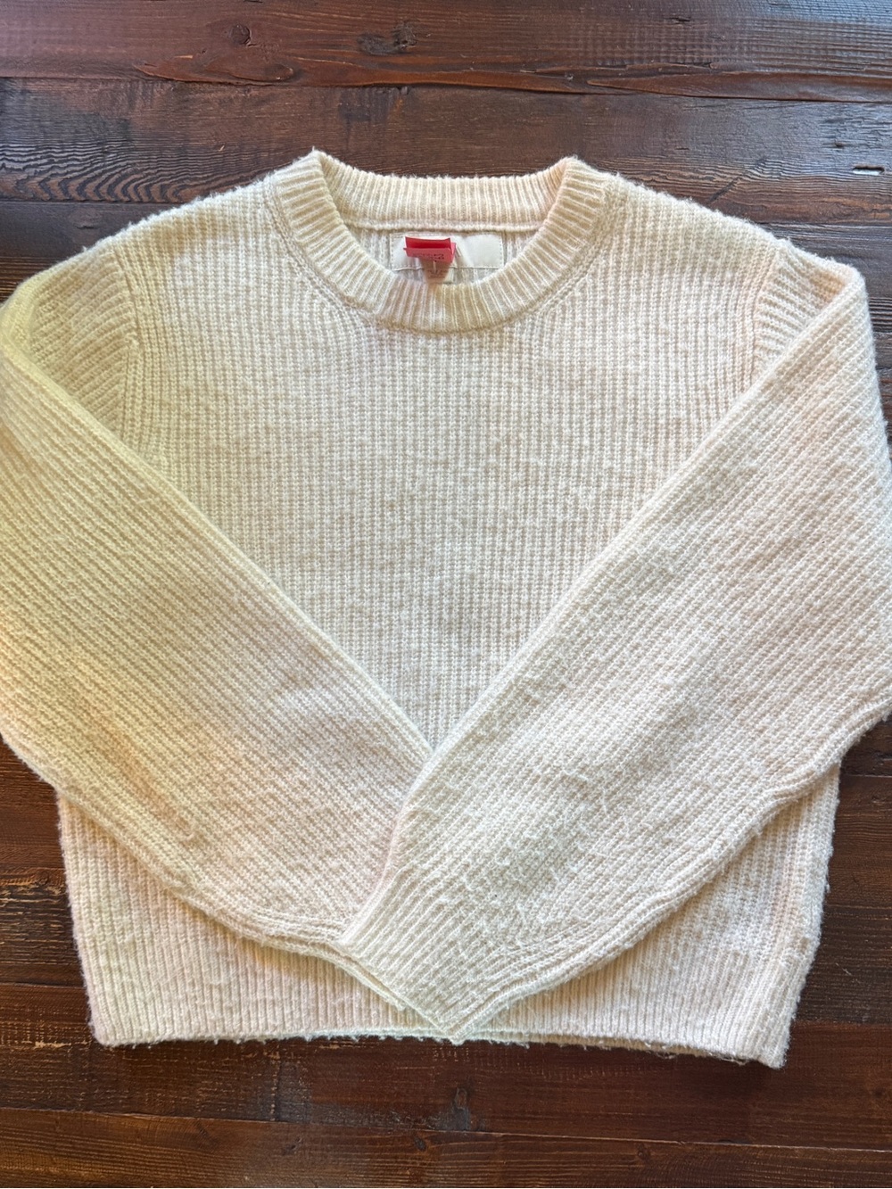 Zara Cream Ribbed Knit Sweater Sz 11/12